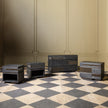 Global Views Black Cerused Oak Brazil Bedside Chest