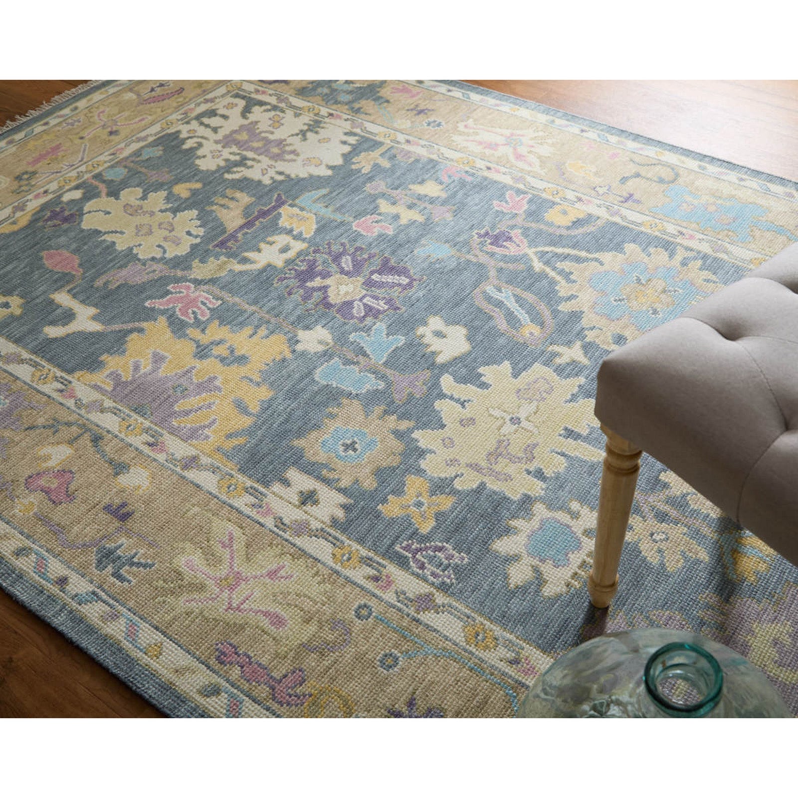 Feizy Karina 6791F Traditional Persian in Gold/Blue/Purple