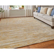 Feizy Eastfield 69FQF Modern Abstract in Yellow/Ivory/Gold