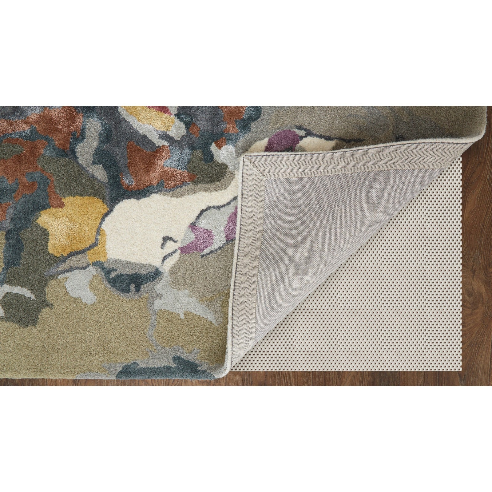 Feizy Dafney 8864F Transitional Floral & Botanical in Purple/Pink/Green