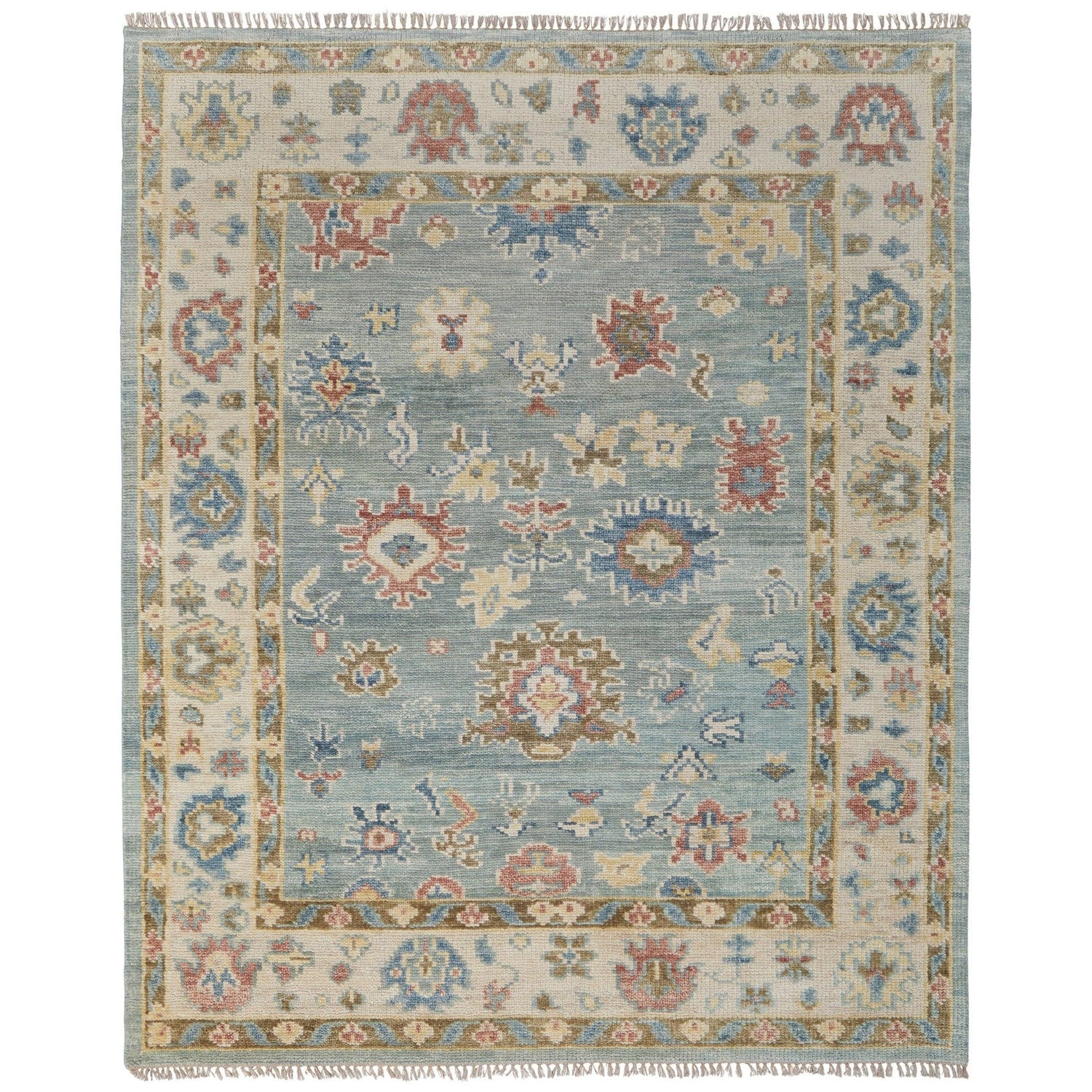 Feizy Fillmore 69CJF Transitional Floral & Botanical in Blue/Ivory/Yellow