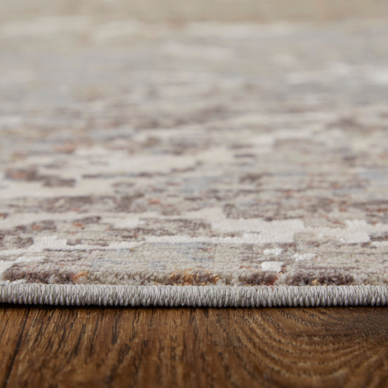 Feizy Pryor 39NHF Modern Abstract in Taupe/Brown/White