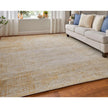 Feizy Eastfield 69FRF Modern Abstract Rug in Yellow/Ivory/Gold