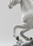 Lladro Riding her horse on the seashore Horse & Woman Figurine