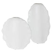 Uttermost Ruffled Feathers Modern White Vases - Set of 2