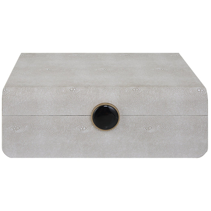 Uttermost Lalique White Shagreen Box