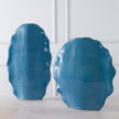 Uttermost Ruffled Feathers Blue Vases - Set of 2 Clearance