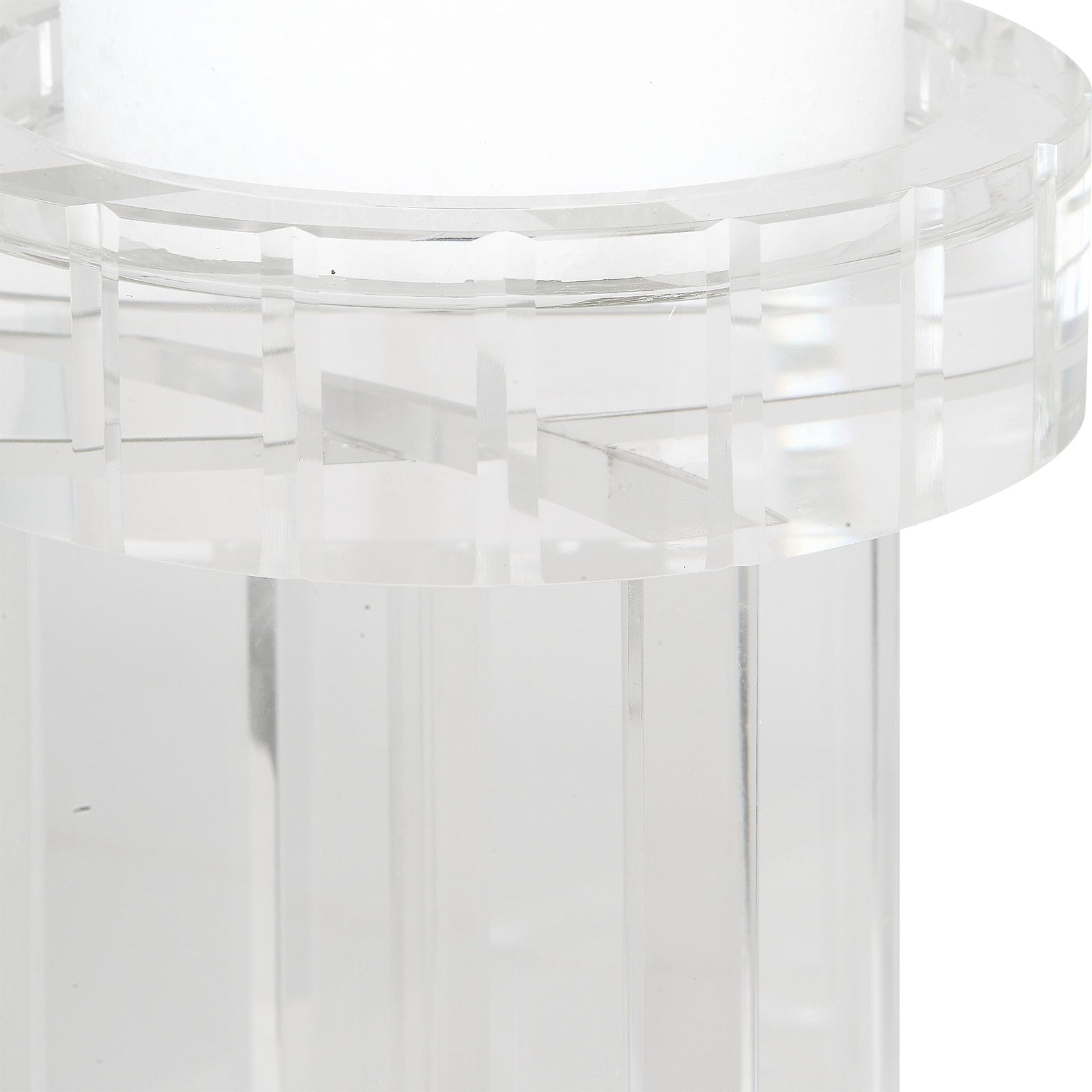 Uttermost Crystal Pillar Candleholders - Set of 2