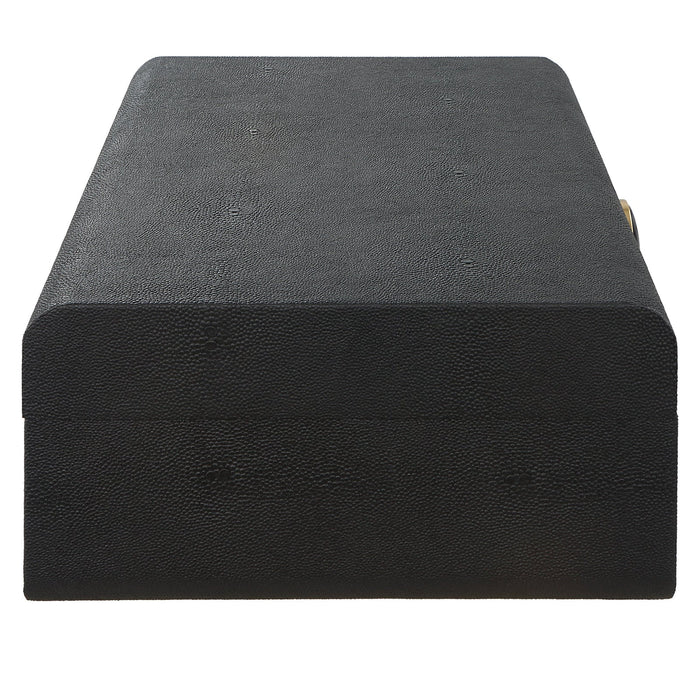 Uttermost Lalique Black Shagreen Box