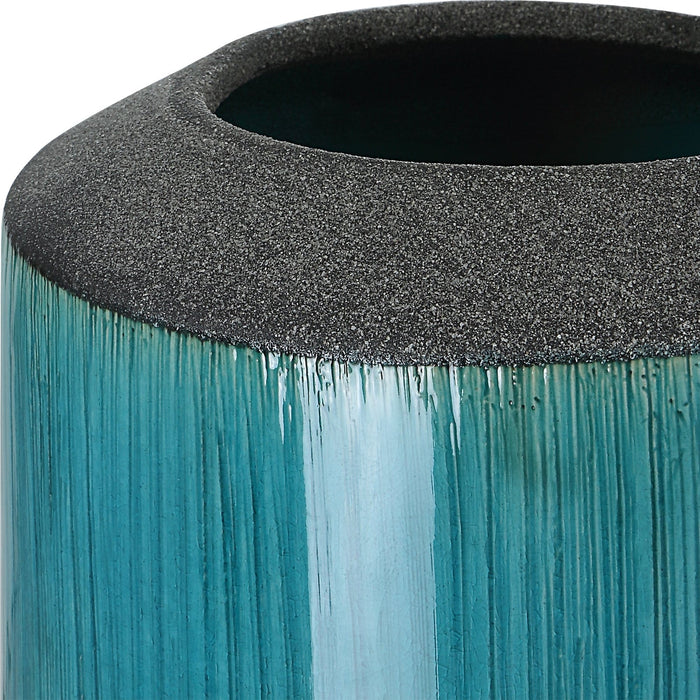 Uttermost Maui Aqua Blue Vases - Set of 2