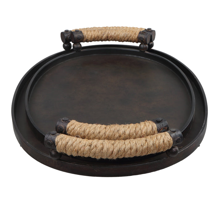 Uttermost Viggo Bronze Trays - Set of 2