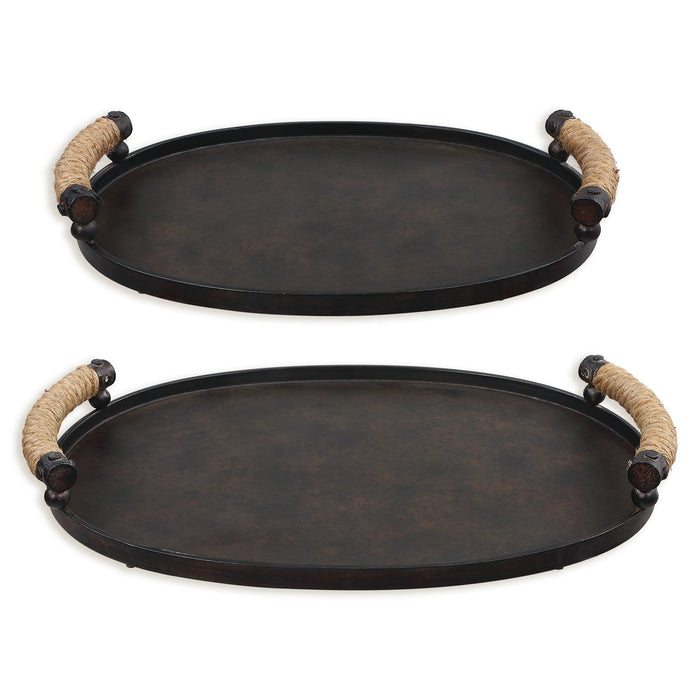 Uttermost Viggo Bronze Trays - Set of 2