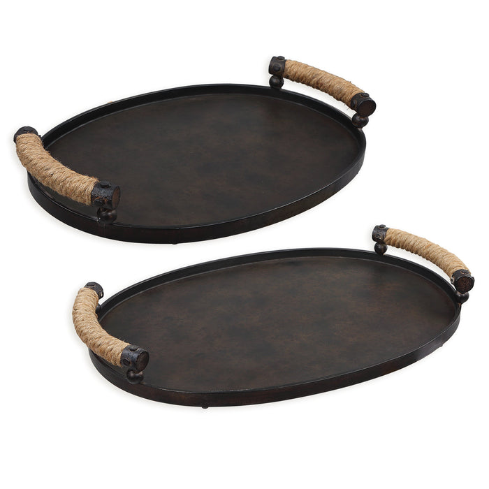 Uttermost Viggo Bronze Trays - Set of 2