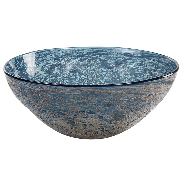 Uttermost Genovesa Aqua Glass Bowl