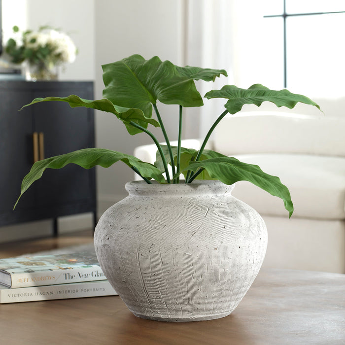 Uttermost Floreana White Vase