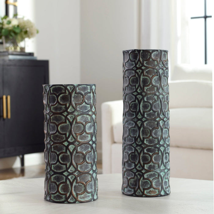 Uttermost Baltra Bronze Patina Vases - Set of 2