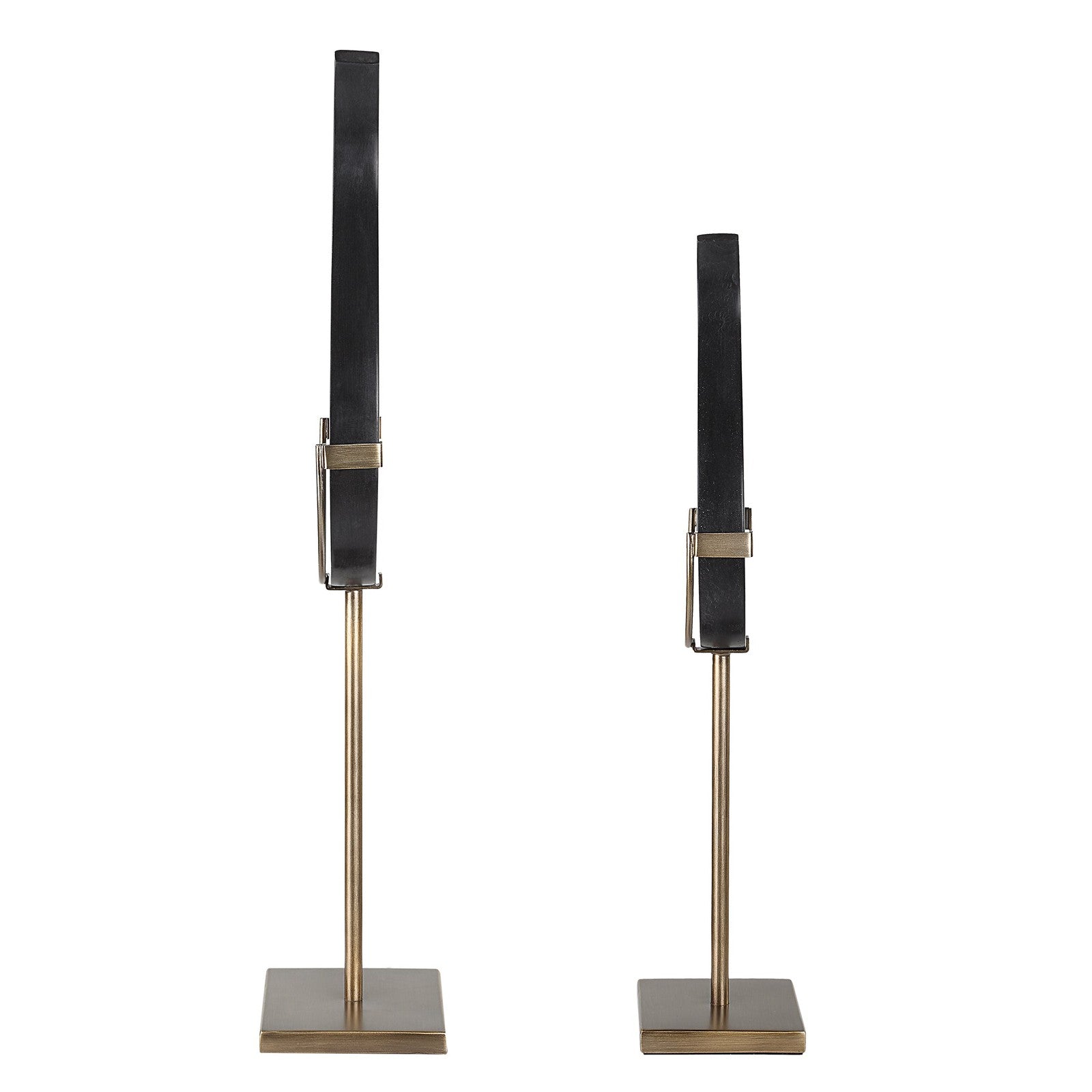 Uttermost Black Flame Sculptures - Set of 2