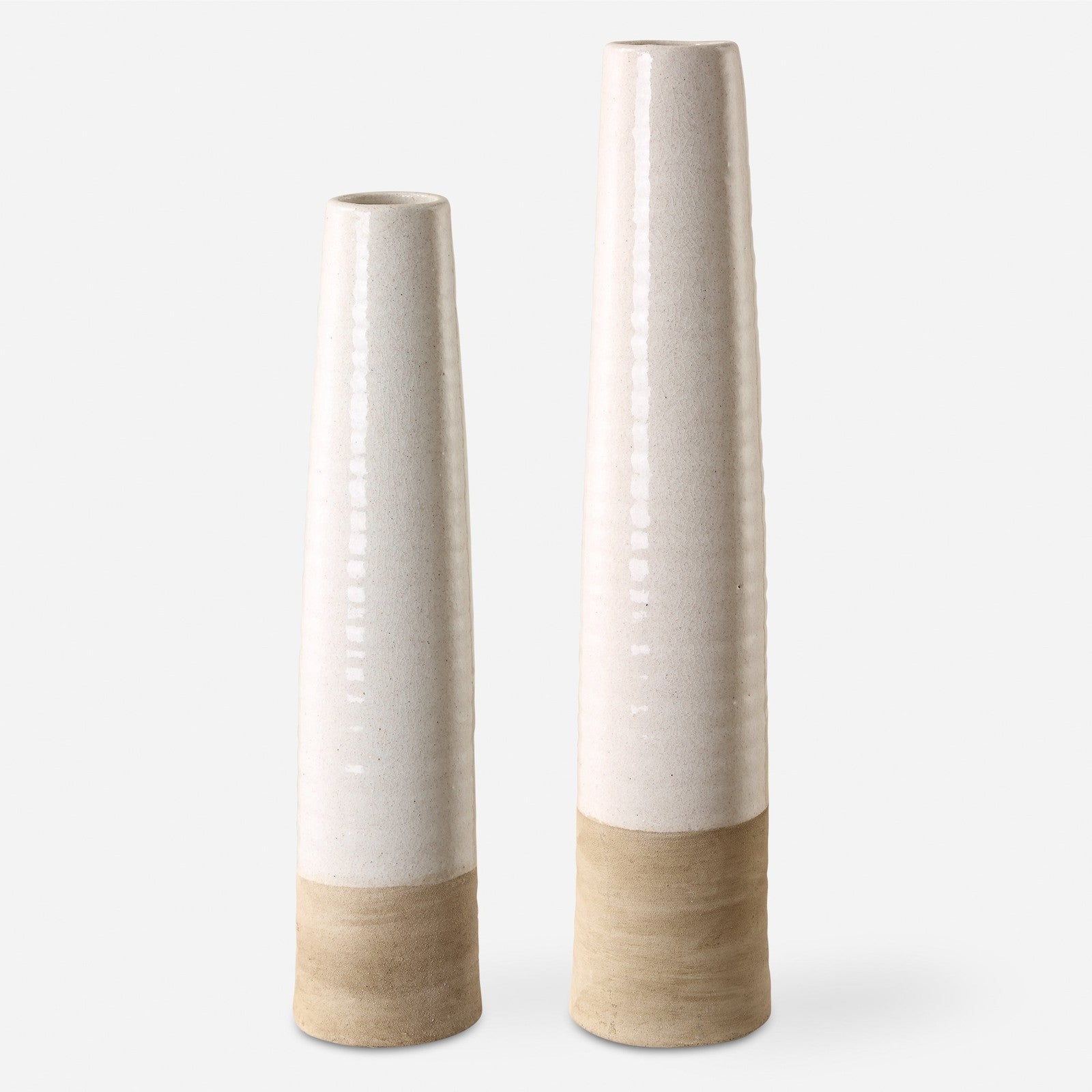 Uttermost Ivory Sands Ceramic Vases - Set of 2