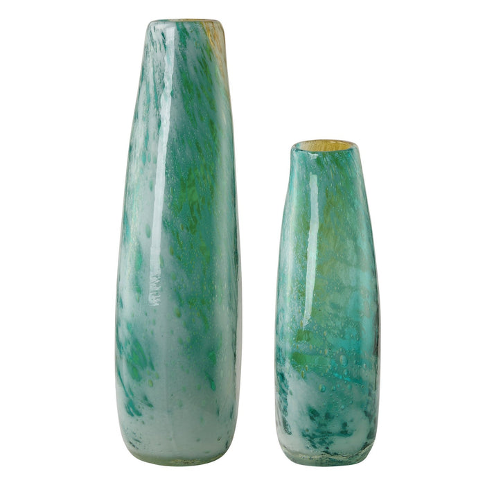 Uttermost High Tide Glass Vases - Set of 2