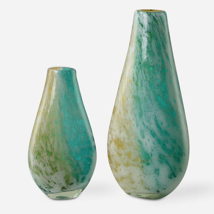 Uttermost High Tide Glass Vases - Set of 2