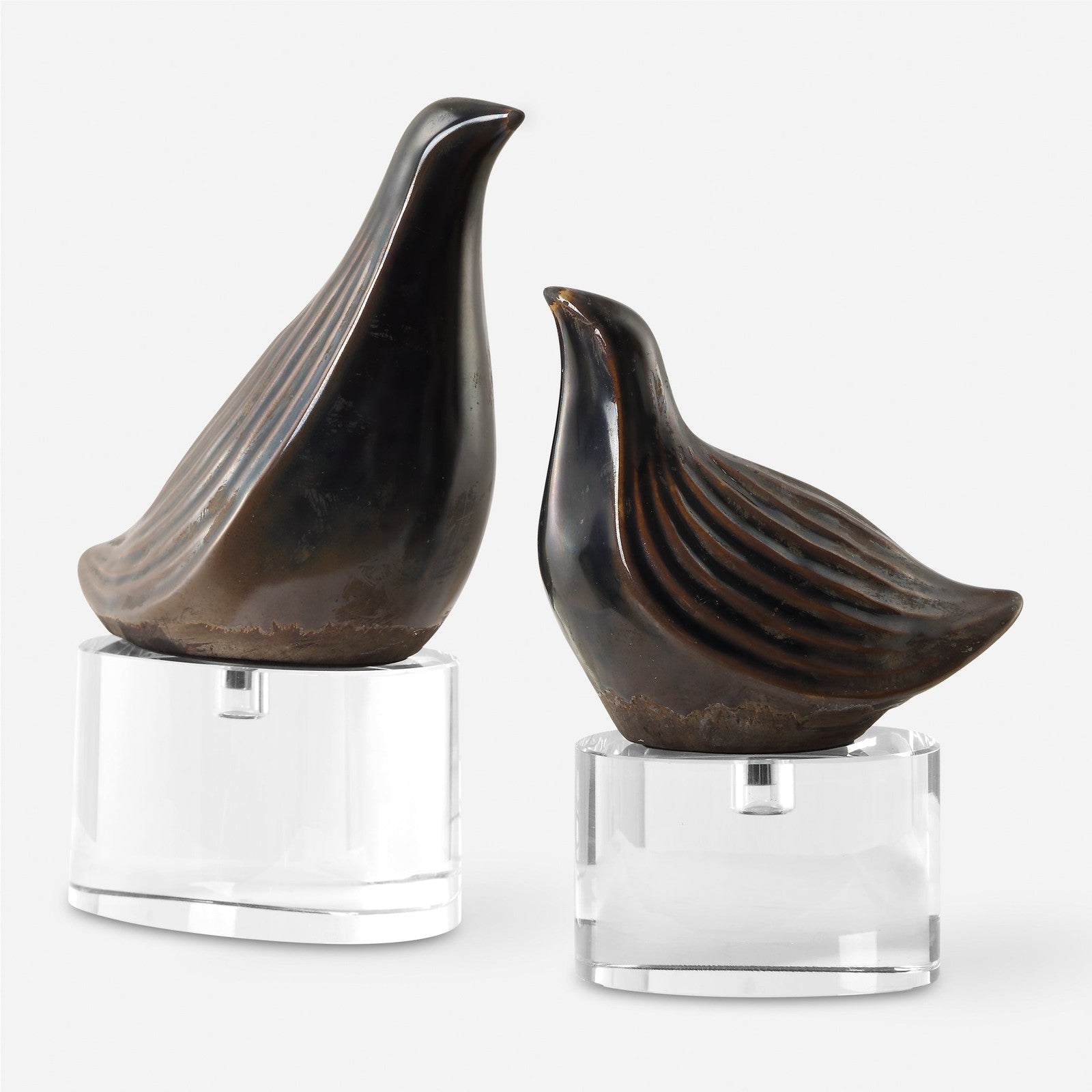 Uttermost Nesting Bird Gray Sculptures - Set of 2