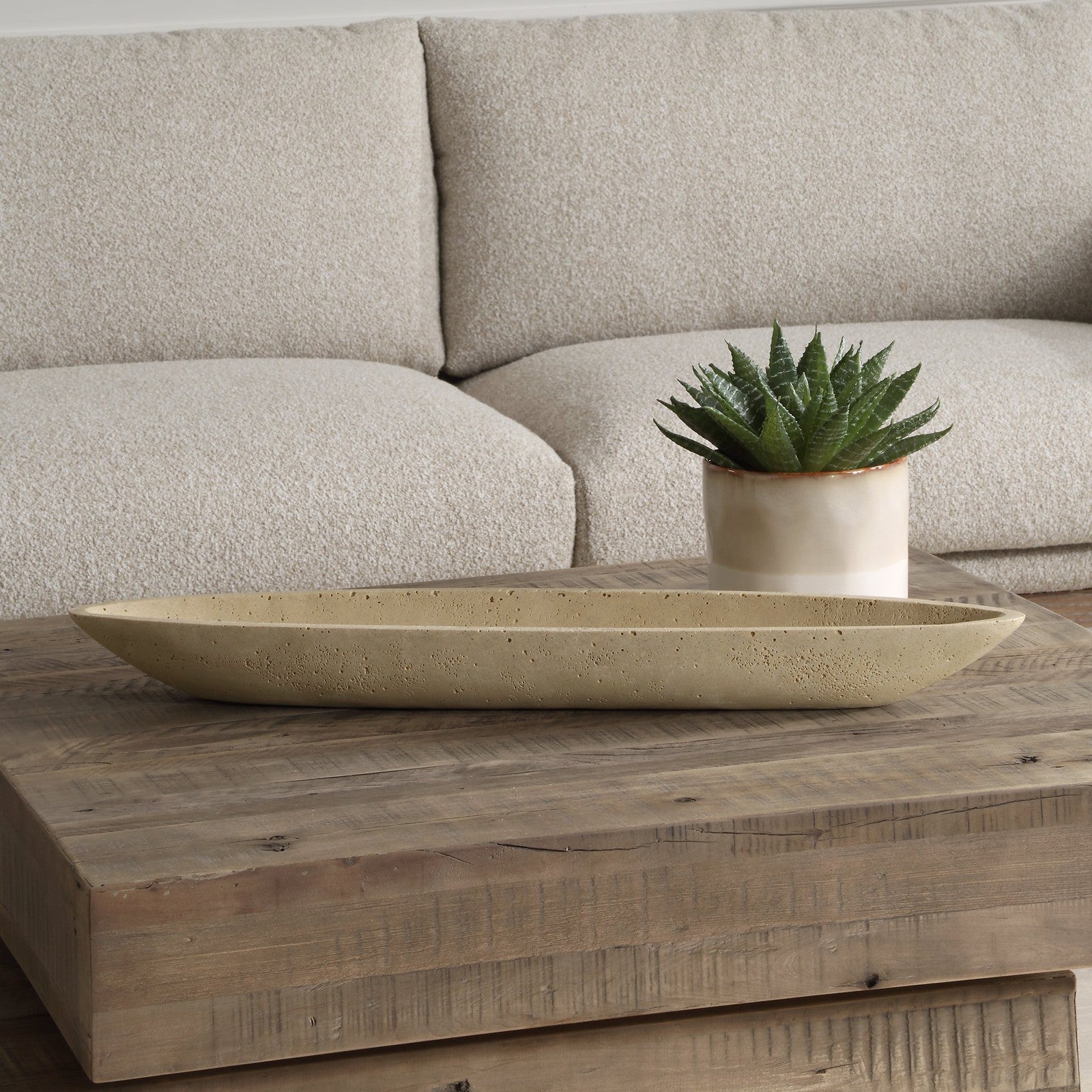 Uttermost Vessel Cast Canoe Bowl