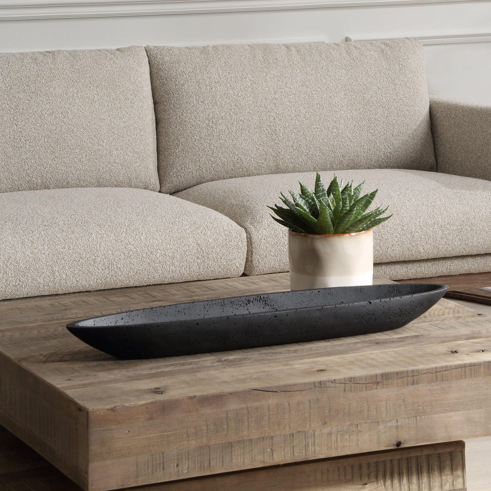 Uttermost Vessel Cast Canoe Bowl