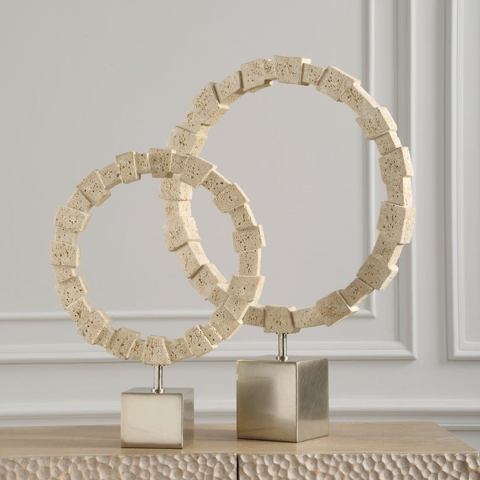 Uttermost Ivory Fusion Stone Rings - Set of 2