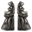 Uttermost Daydreaming Frogs Aged Silver Bookends - Set of 2