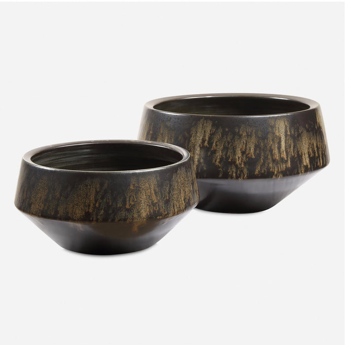 Uttermost Bronze Duo Vases - Set of 2