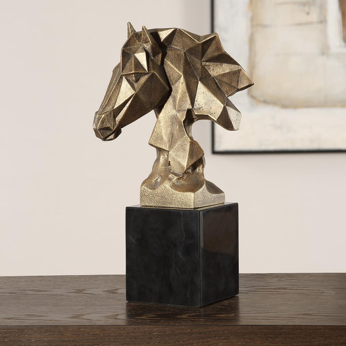 Uttermost Chiseled Horse Bust Sculpture