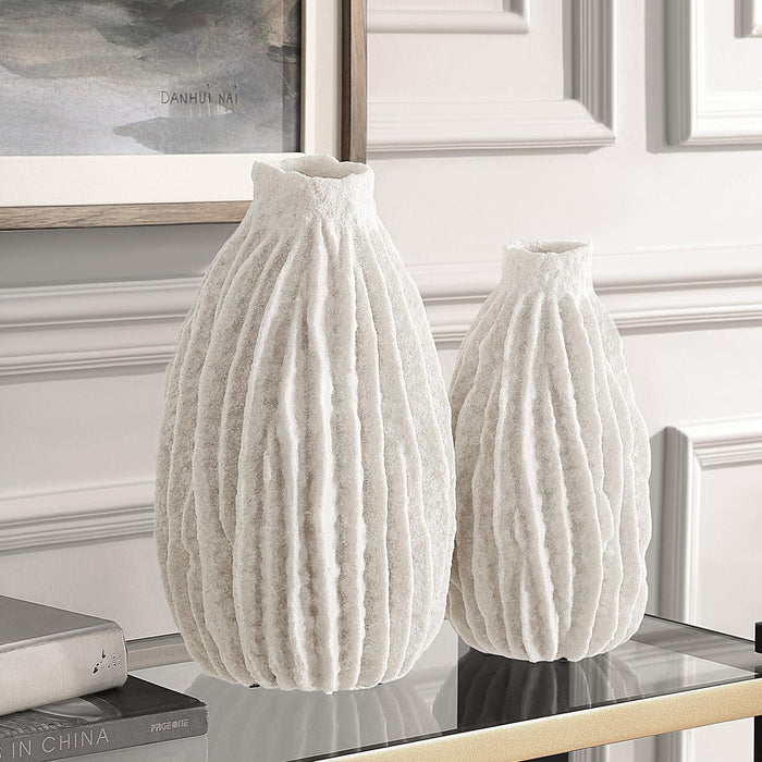 Uttermost Ivory Ridge Vases - Set of 2