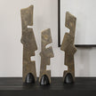 Uttermost Geometric Echoes Bronze Sculptures - Set of 3
