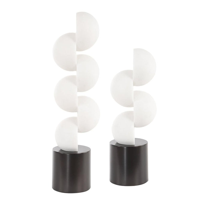 Uttermost Symmetry White Sculptures - Set of 2