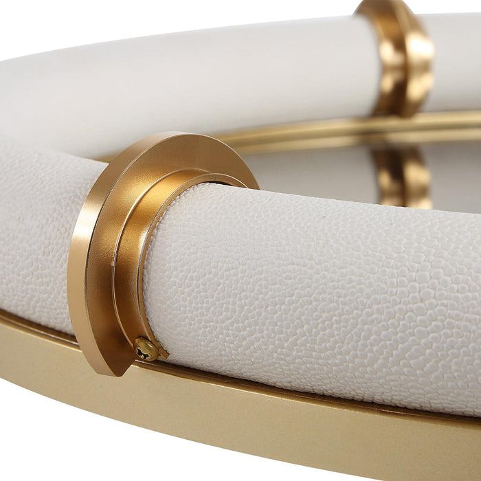 Uttermost Cyprus Leather Oval Tray