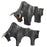 Uttermost Regal Bull Bronze Sculptures - Set of 2