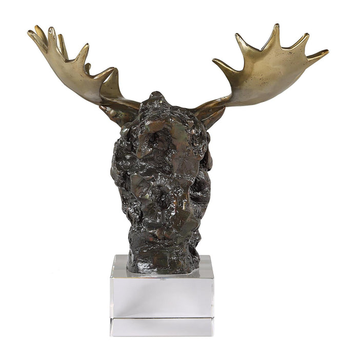 Uttermost Moose Bust Bronze Sculpture