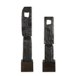 Uttermost Cipher Black Wood Totems - Set of 2