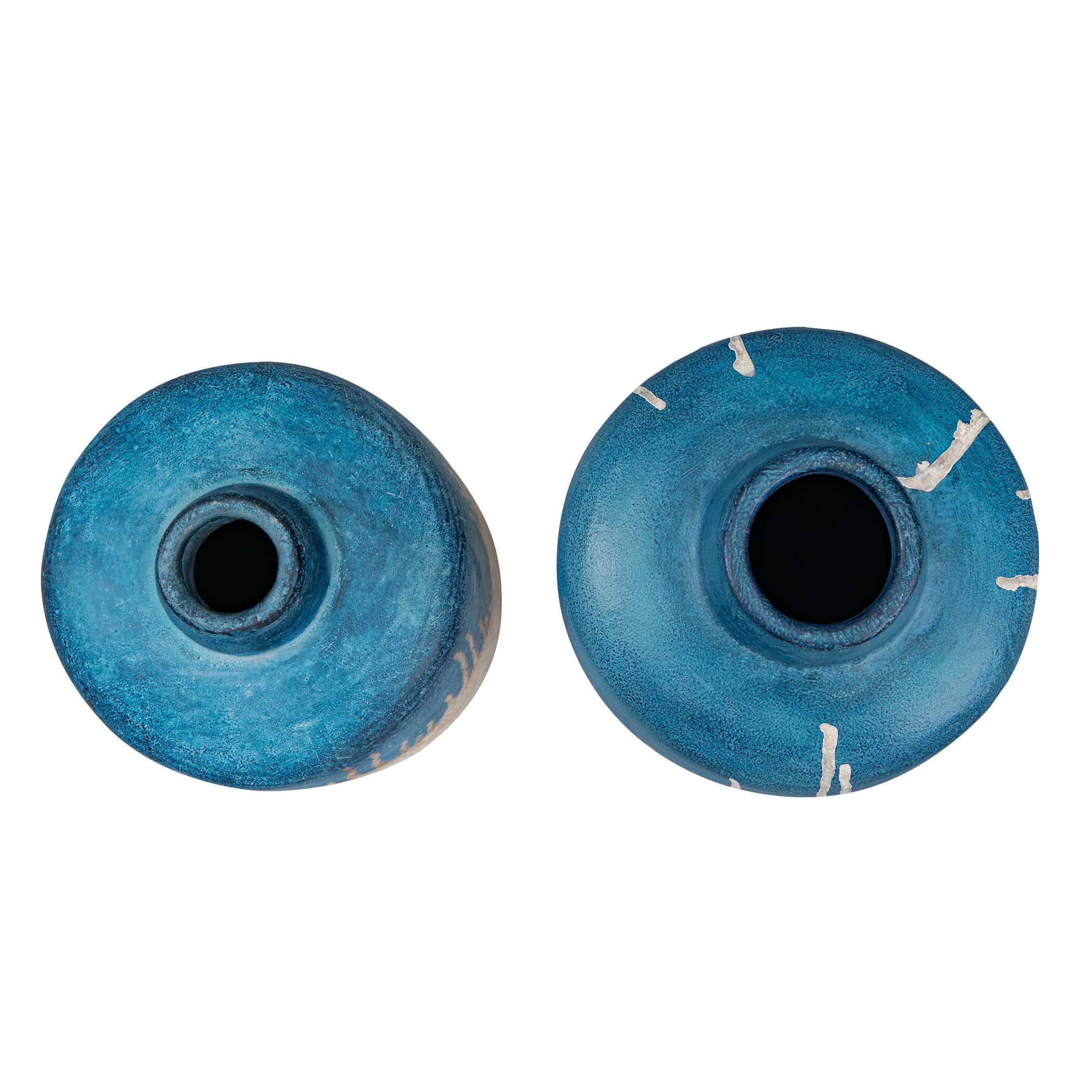 Uttermost Coastal Cascade Indoor-Outdoor Blue Vases, Set/2