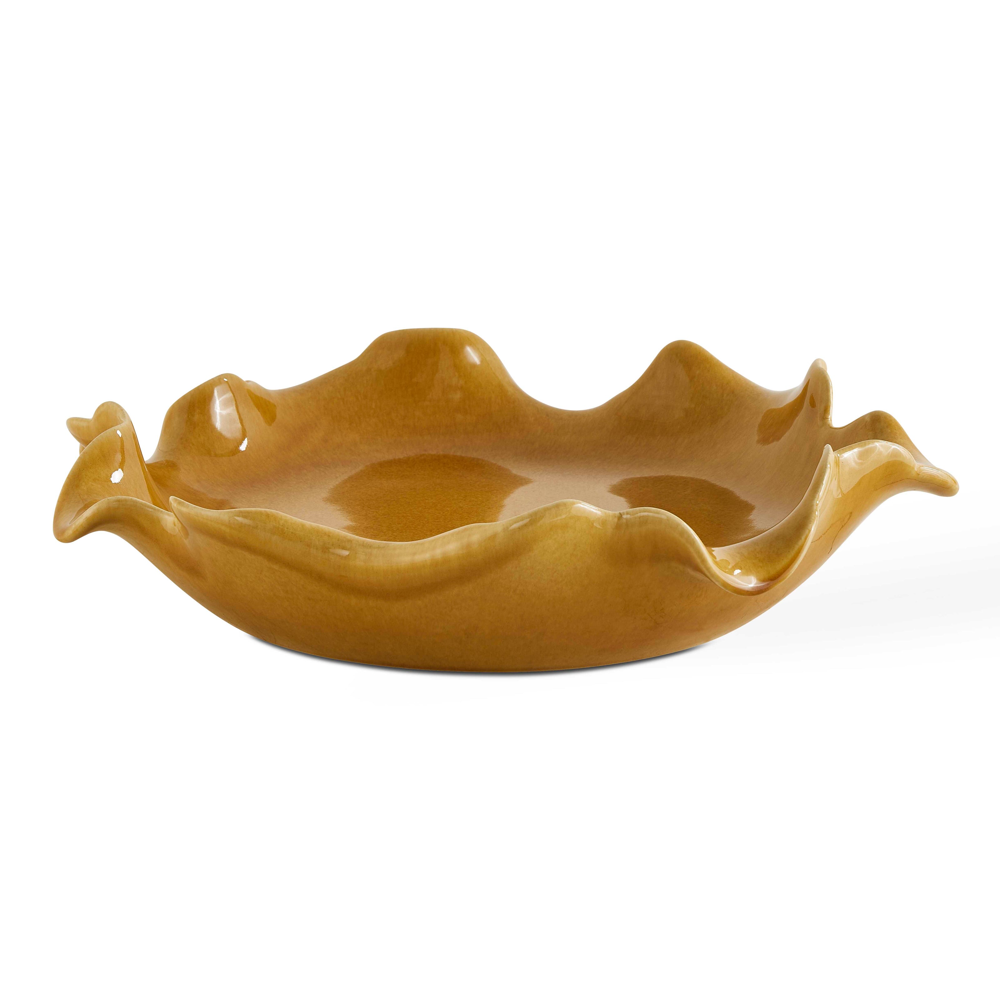 Uttermost Golden Crest Ruffle Indoor-Outdoor Bowl