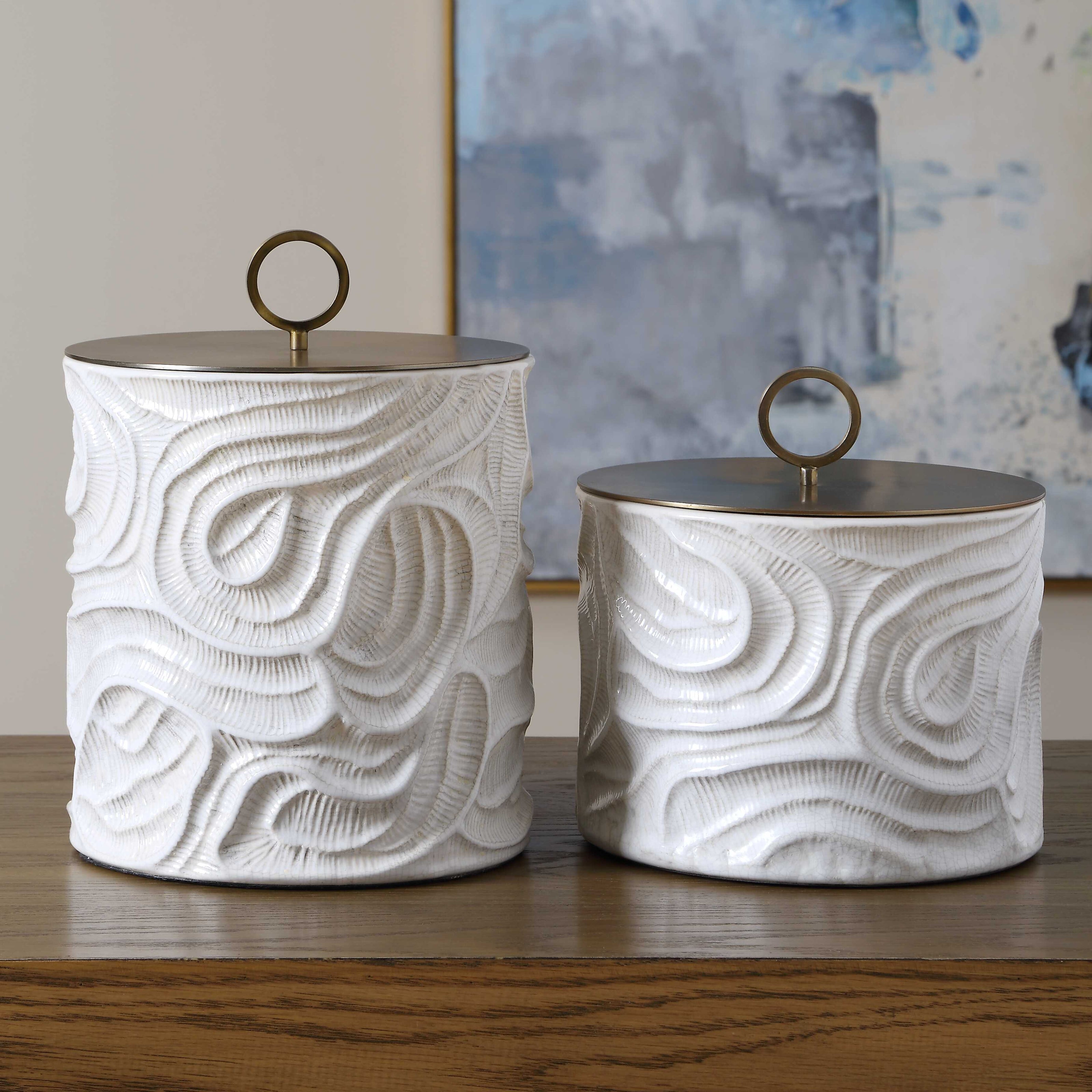 Uttermost Ivory Tide Canisters, Set/2