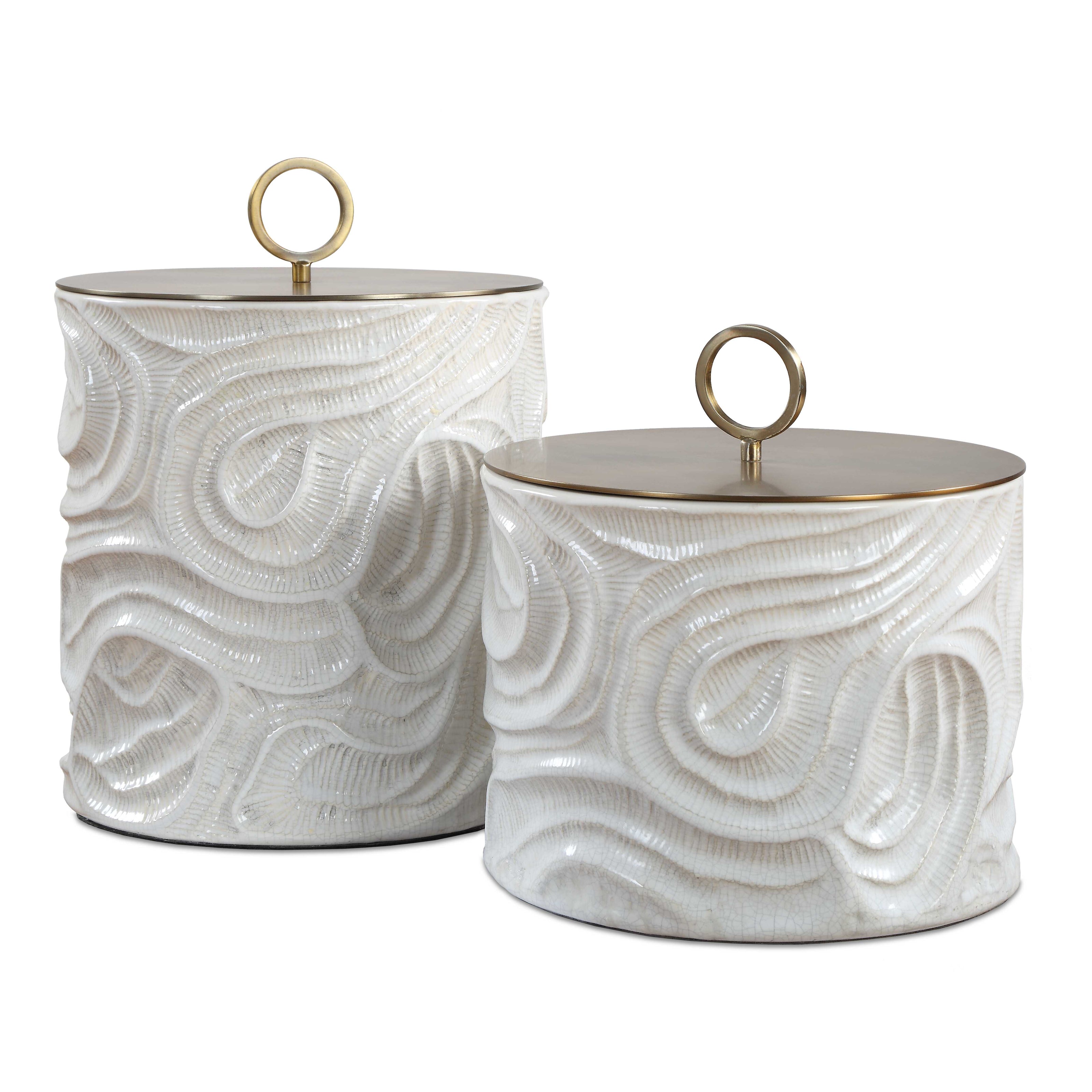 Uttermost Ivory Tide Canisters, Set/2
