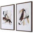 Uttermost Burgundy Interjection Abstract Prints - Set of 2