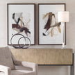 Uttermost Burgundy Interjection Abstract Prints - Set of 2