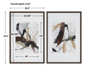Uttermost Burgundy Interjection Abstract Prints - Set of 2