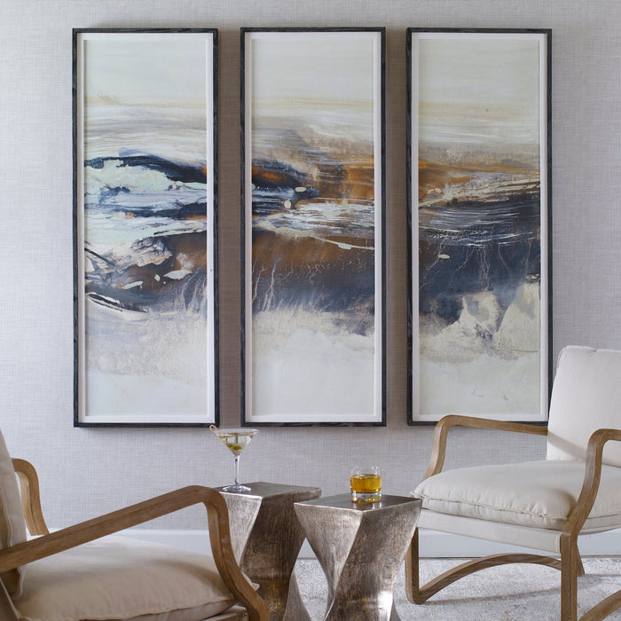 Uttermost Graphite Horizon Framed Prints - Set of 3