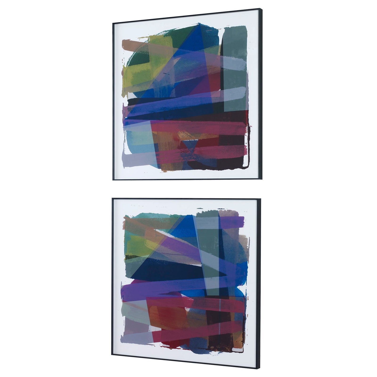 Uttermost Vivacious Abstract Framed Prints - Set of 2 Clearance