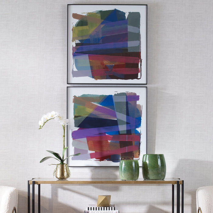 Uttermost Vivacious Abstract Framed Prints - Set of 2