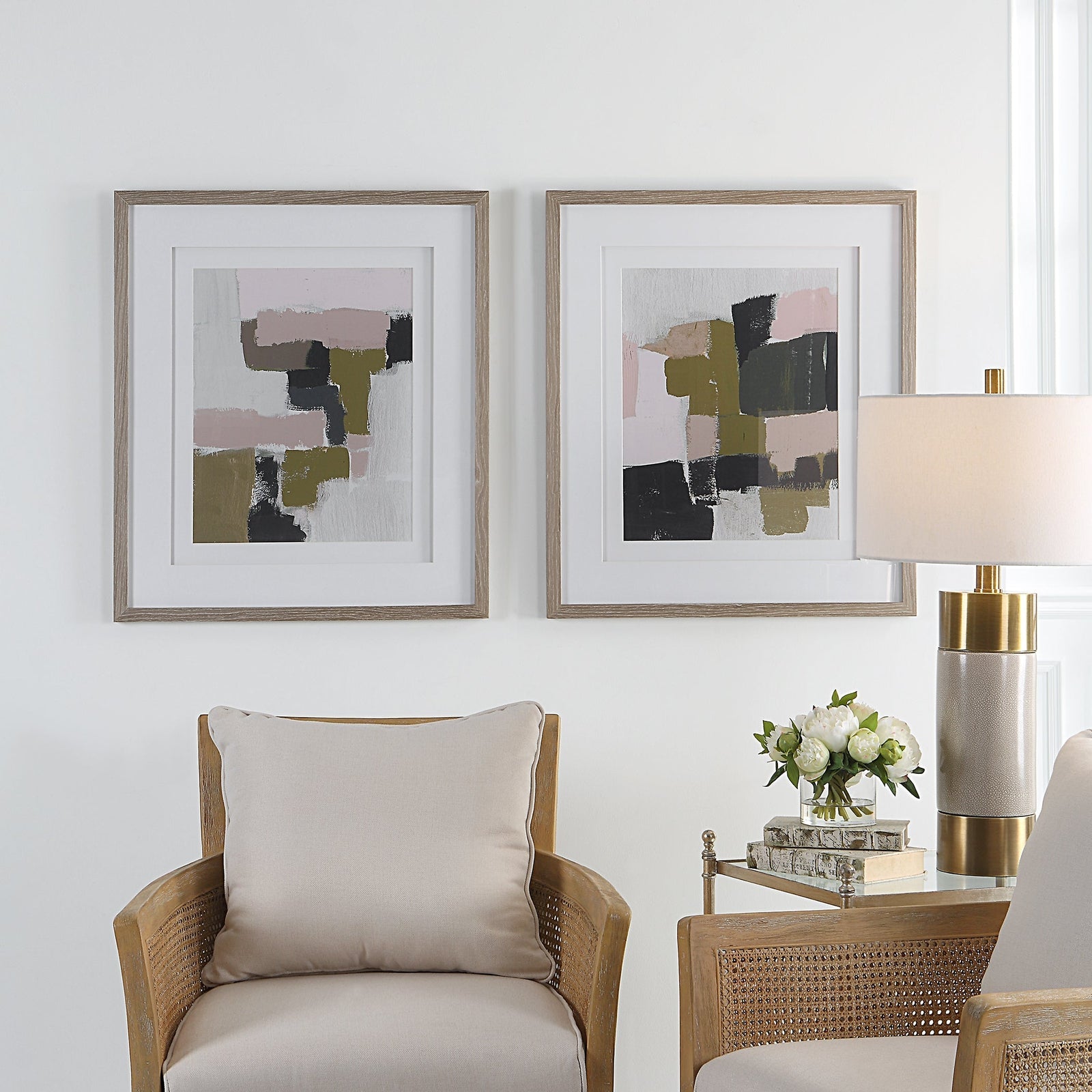 Uttermost Color Block Framed Prints - Set of 2