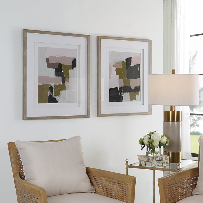 Uttermost Color Block Framed Prints - Set of 2